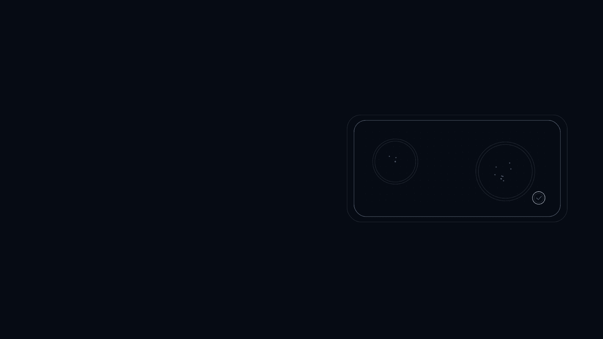 Abstract two-panel validation concept with stable segments routed through a gate
